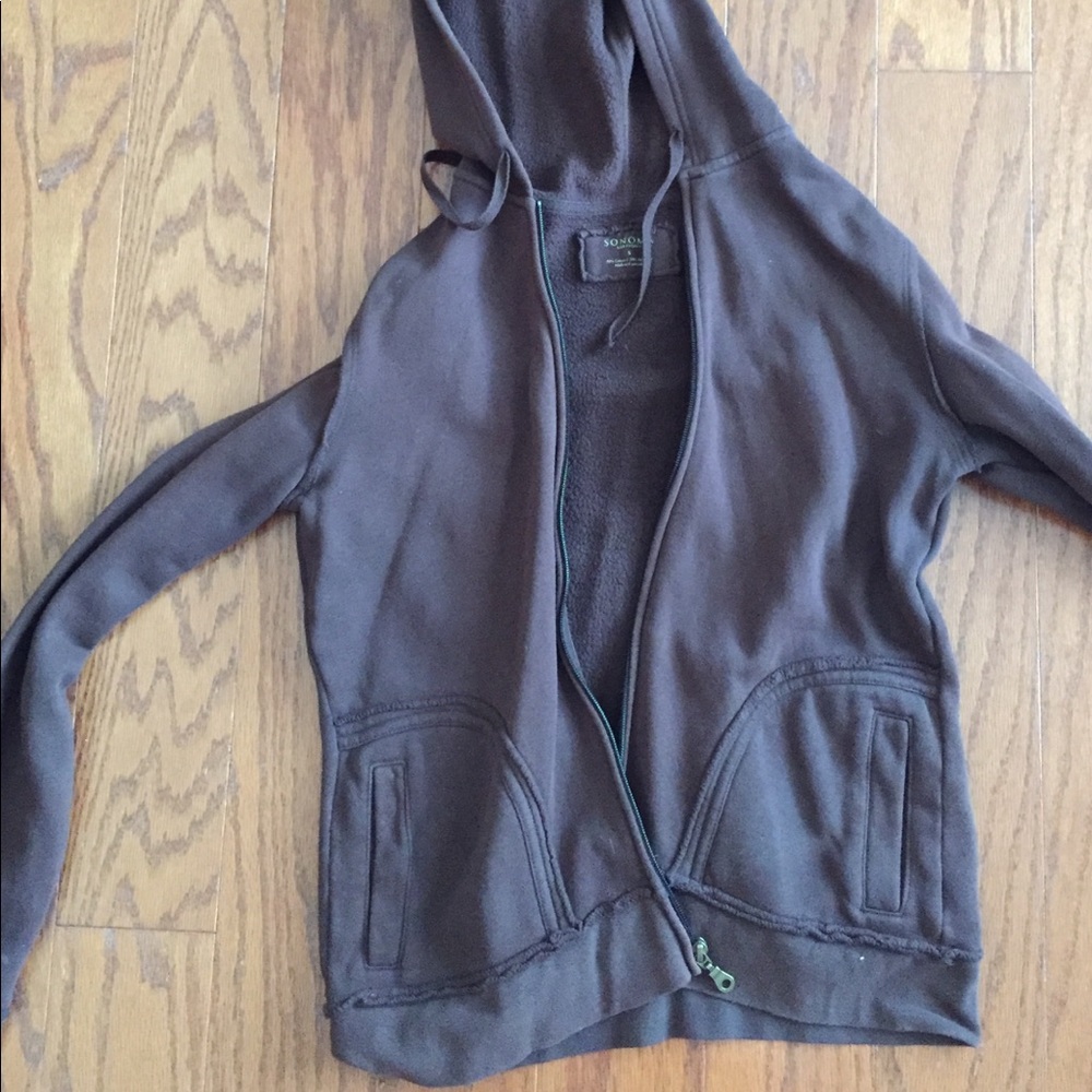 Brown zip up hoodie